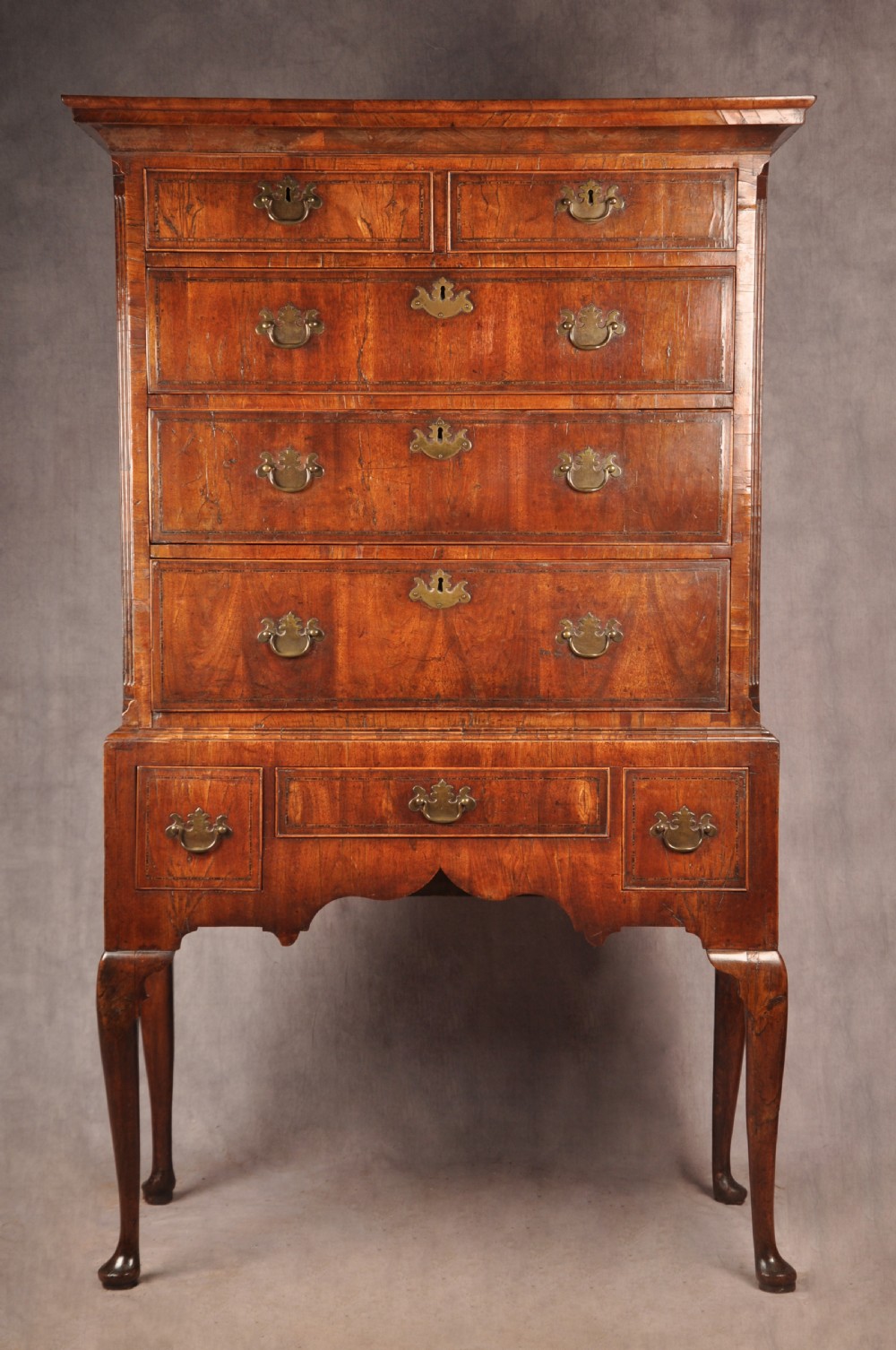 Exceptional Early 18th Century Walnut Chest On Stand 