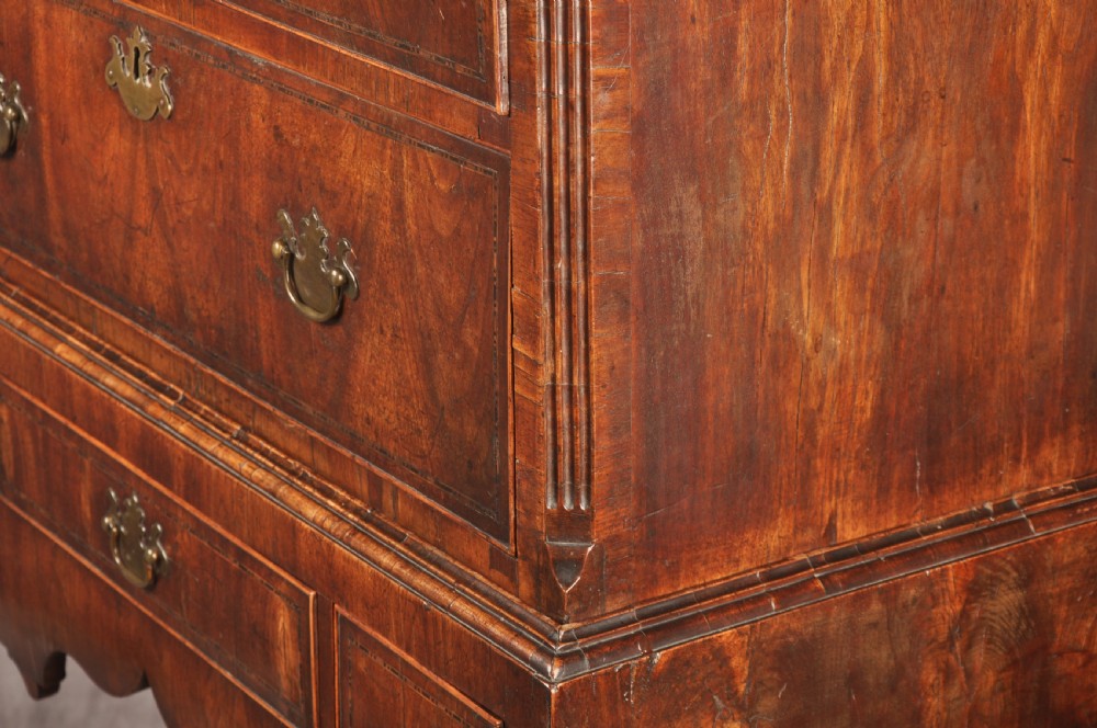 Exceptional Early 18th Century Walnut Chest On Stand  View VII