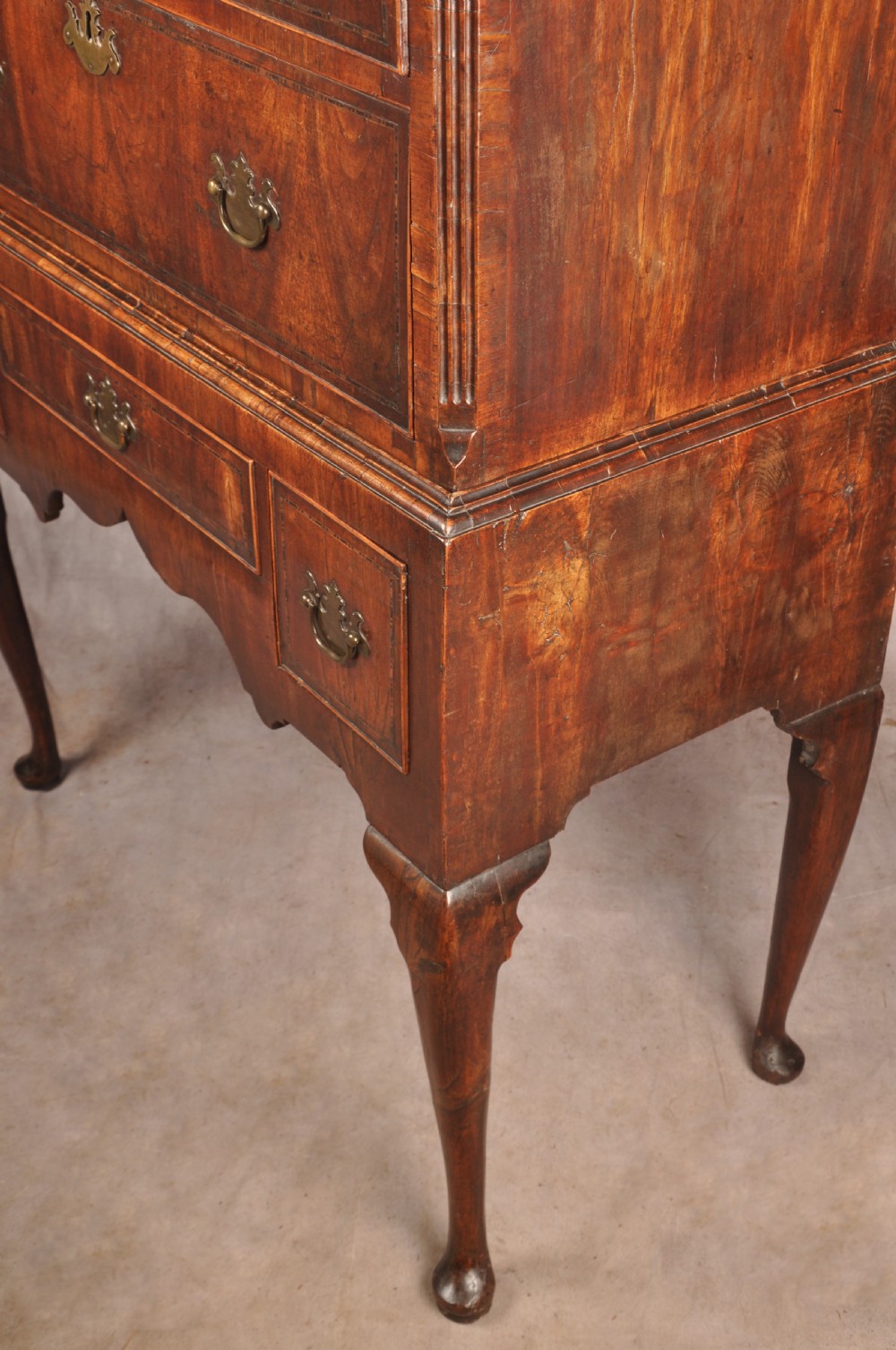 Exceptional Early 18th Century Walnut Chest On Stand  View VIII