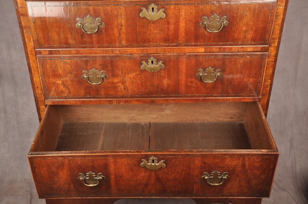 Exceptional Early 18th Century Walnut Chest On Stand  View XI