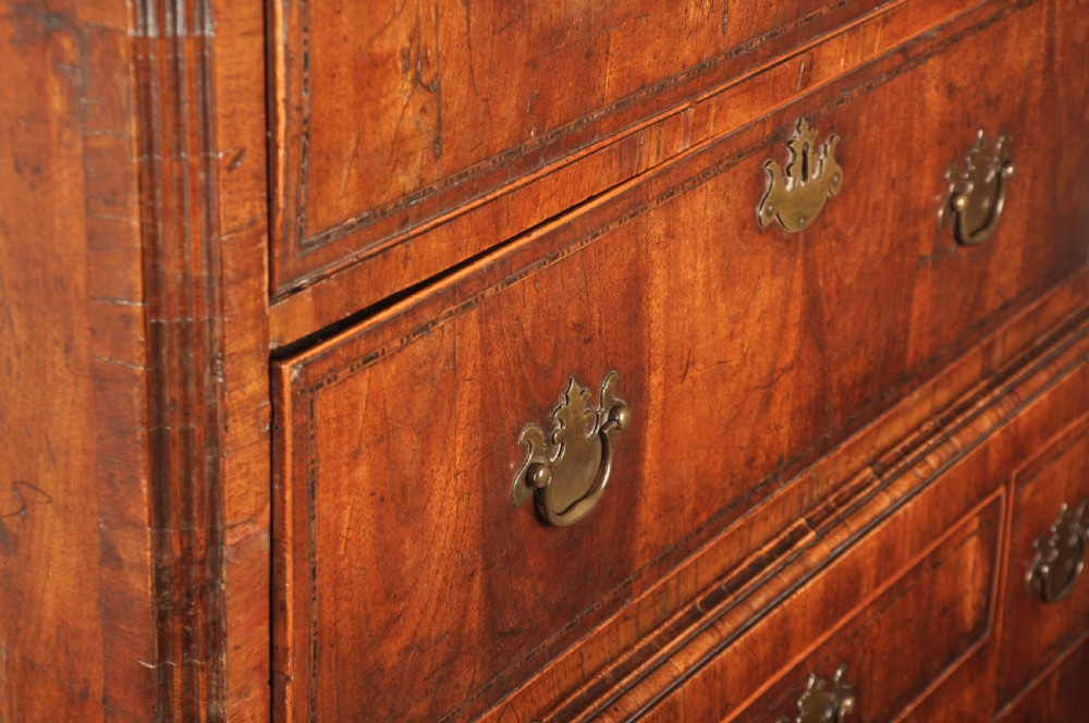 Exceptional Early 18th Century Walnut Chest On Stand  View XIII
