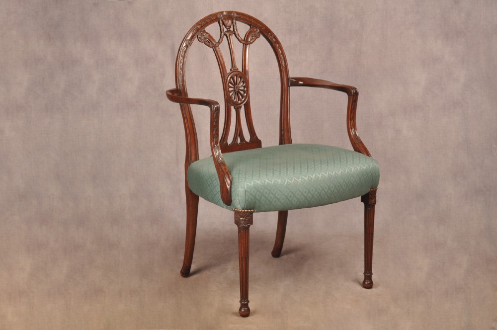 An Exceptional 18th Century Adam Mahogany Armchair