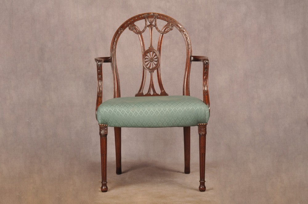 An Exceptional 18th Century Adam Mahogany Armchair View II