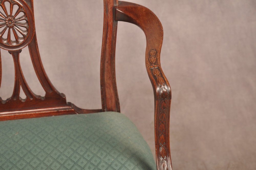 An Exceptional 18th Century Adam Mahogany Armchair View X