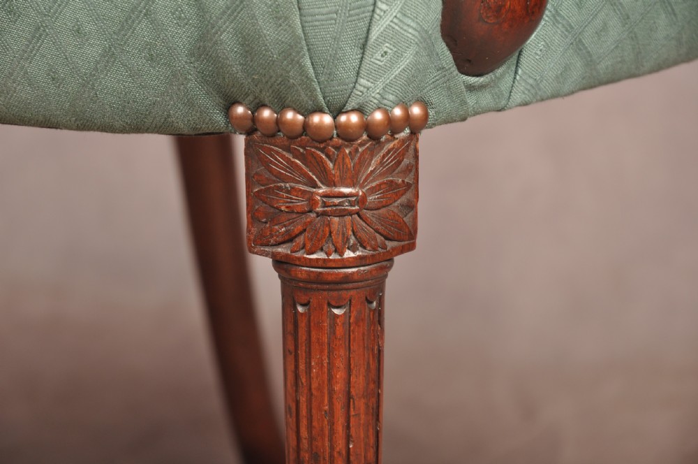 An Exceptional 18th Century Adam Mahogany Armchair View XIII