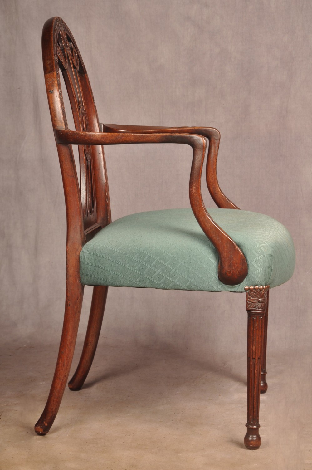 An Exceptional 18th Century Adam Mahogany Armchair View XV