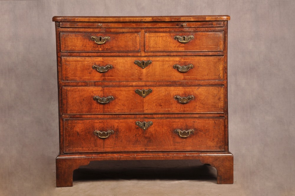 Small Early 18th Century Walnut Chest Of Drawers