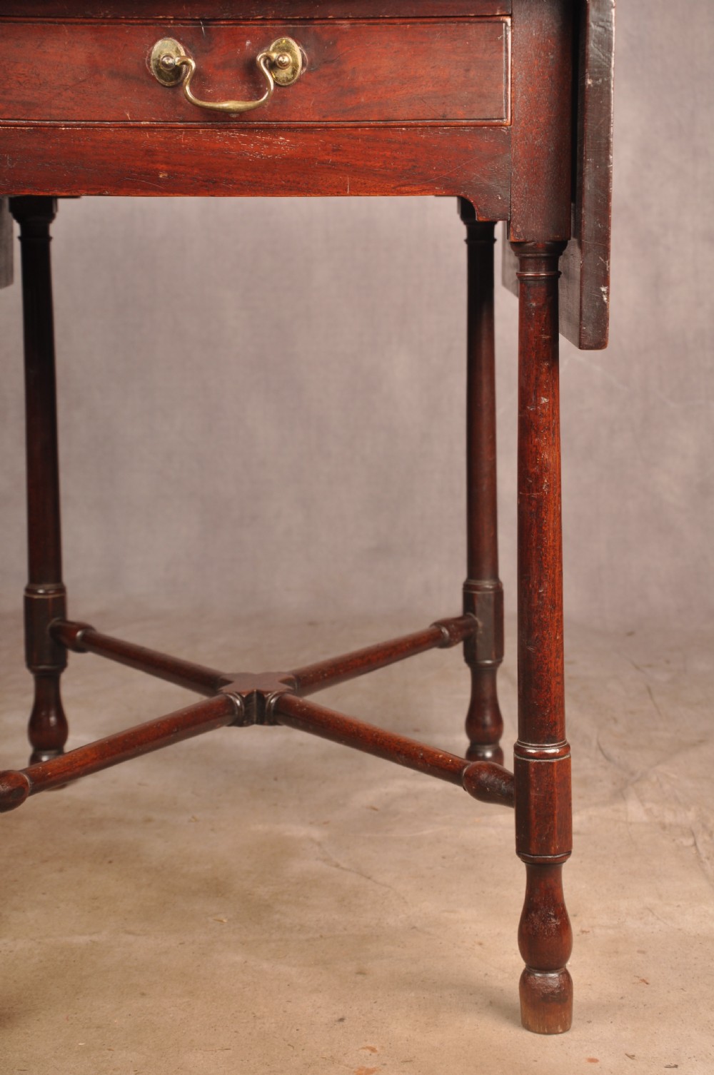 Beautiful Small 18th Century Mahogany Pembroke Table View XII