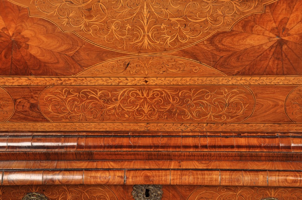 Important 17th Century Arabesque/Seaweed Marquetry Escritoire On Stand  View IV