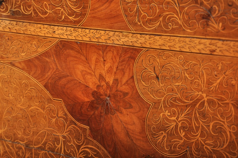 Important 17th Century Arabesque/Seaweed Marquetry Escritoire On Stand  View V