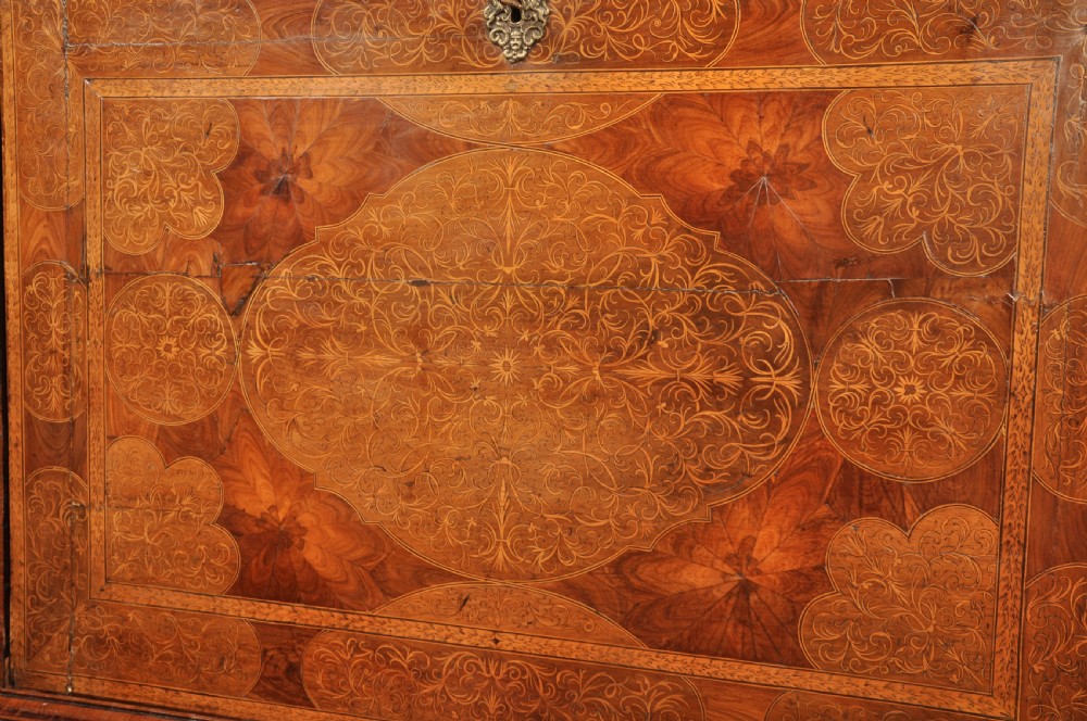 Important 17th Century Arabesque/Seaweed Marquetry Escritoire On Stand  View VII