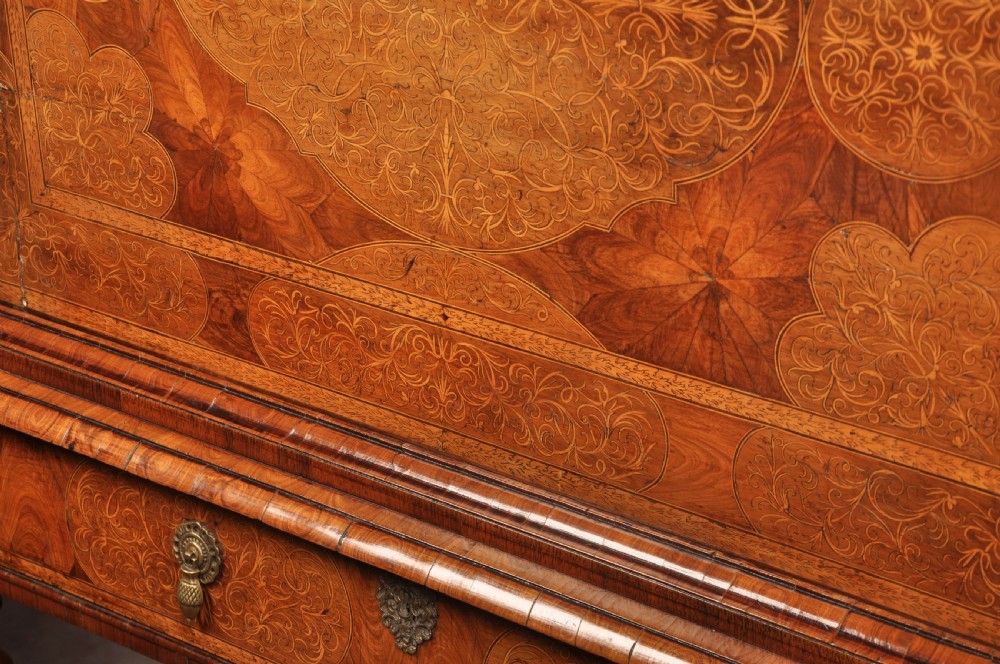 Important 17th Century Arabesque/Seaweed Marquetry Escritoire On Stand  View X