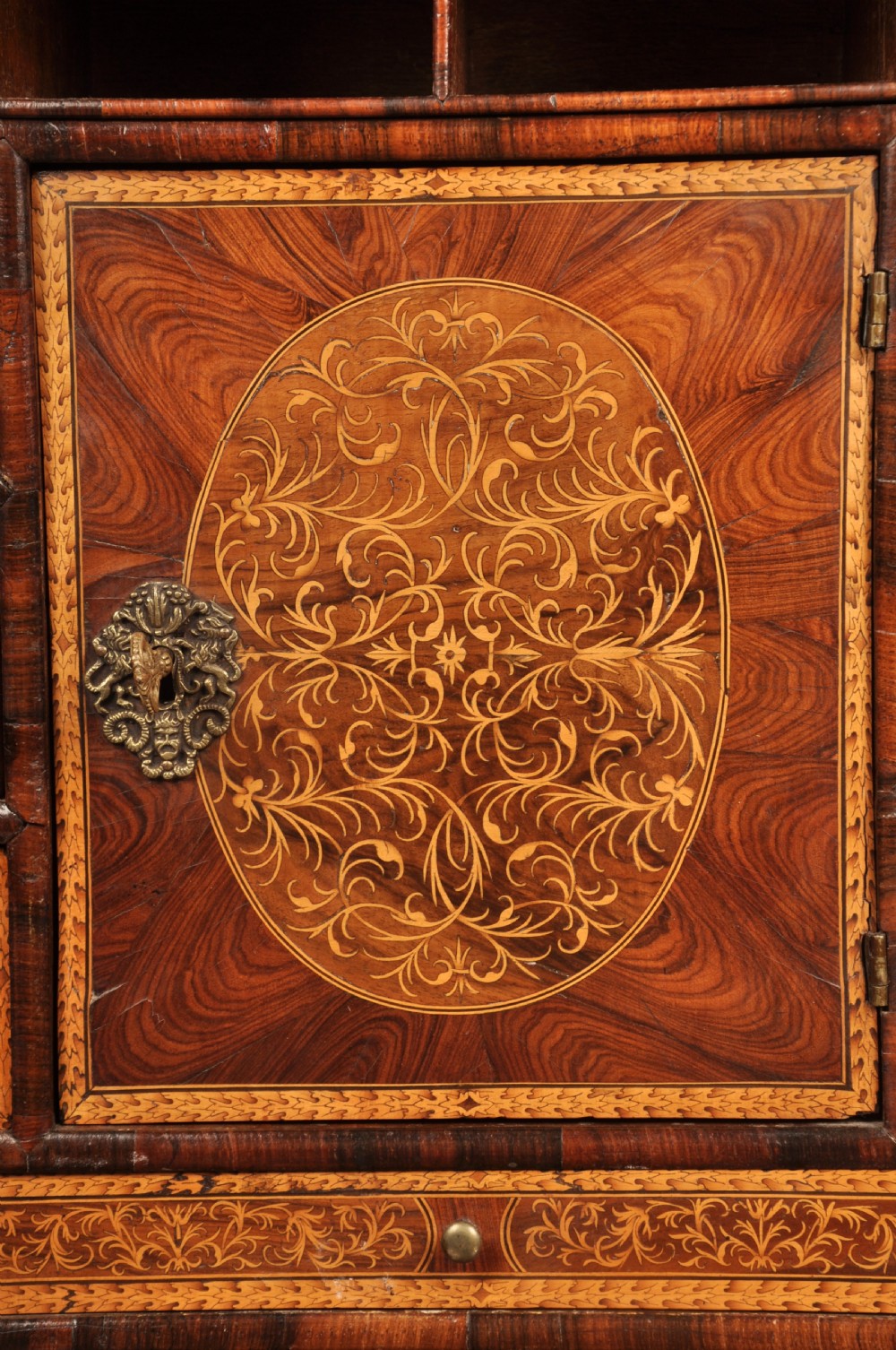 Important 17th Century Arabesque/Seaweed Marquetry Escritoire On Stand  View XII