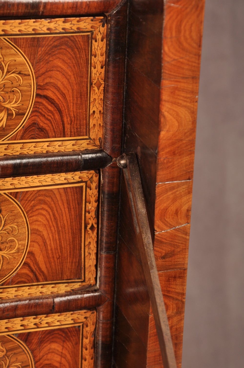 Important 17th Century Arabesque/Seaweed Marquetry Escritoire On Stand  View XX
