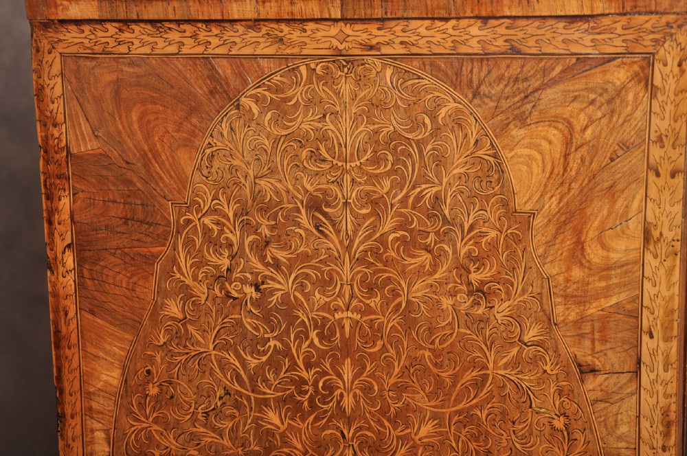 Important 17th Century Arabesque/Seaweed Marquetry Escritoire On Stand  View XXI