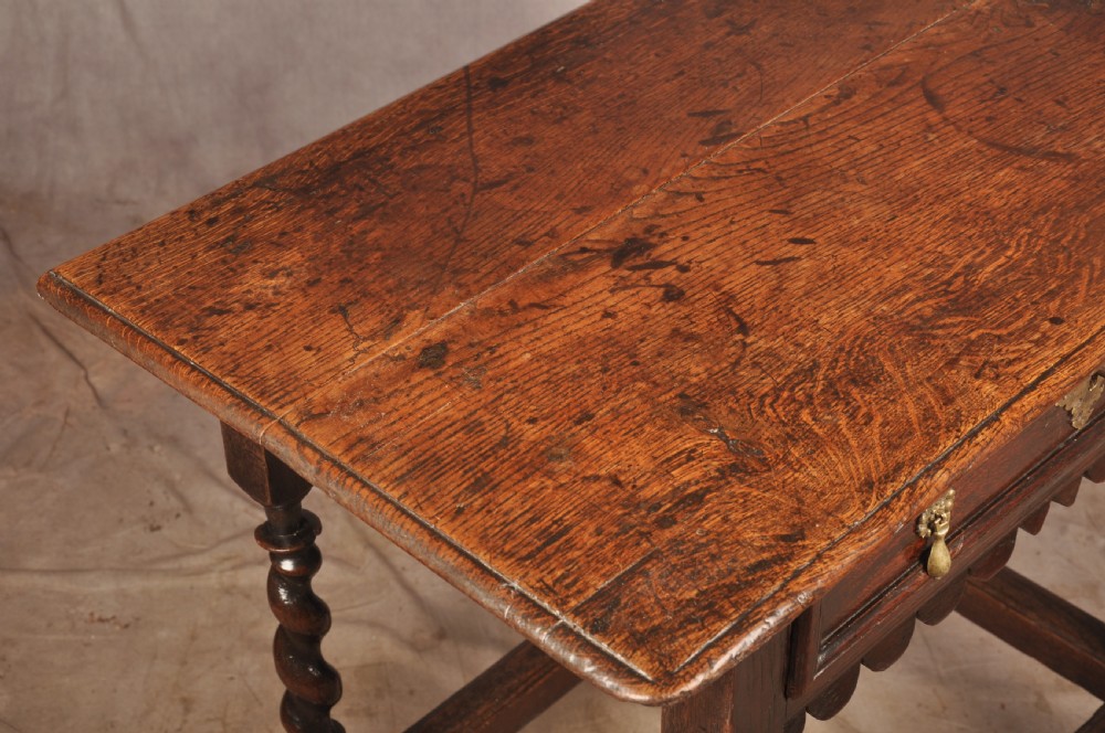 Small 17th Century Oak Side Table View VIII