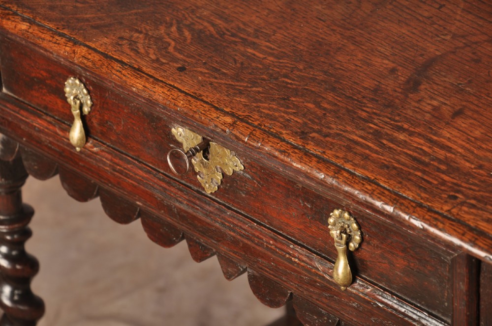 Small 17th Century Oak Side Table View XII