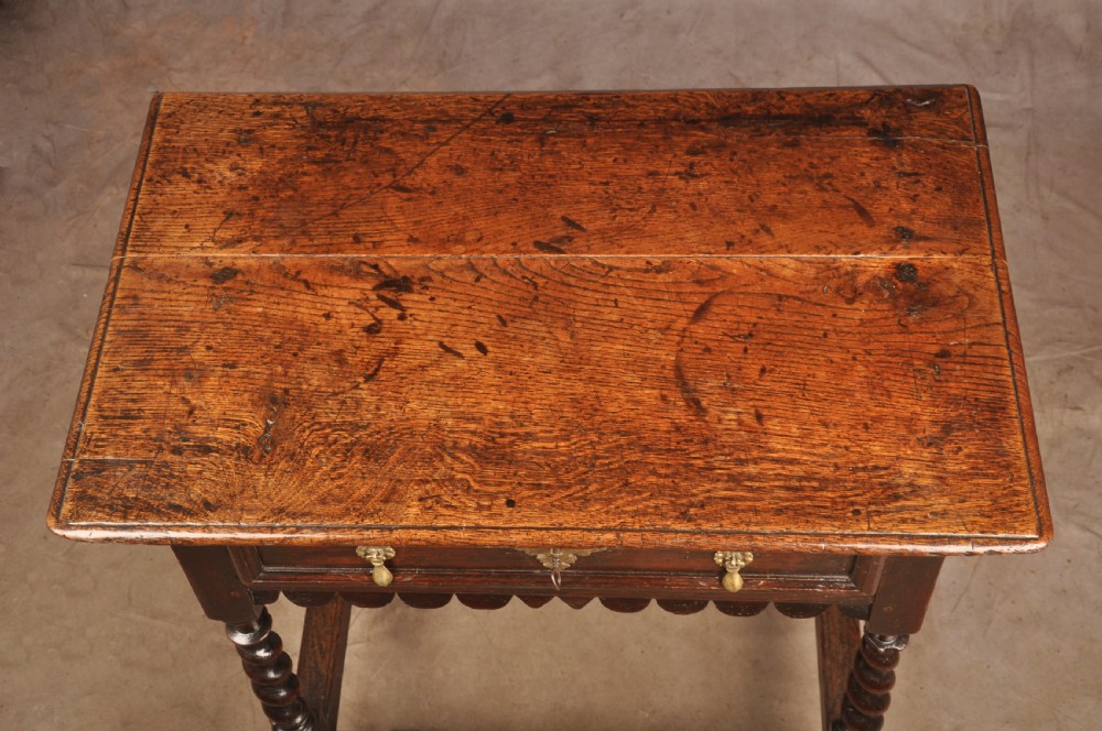 Small 17th Century Oak Side Table View XV