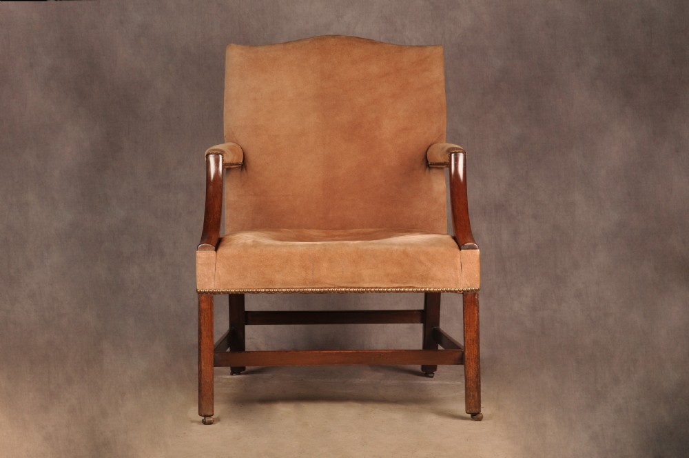 Fine 18th Century Mahogany Gainsborough Library Armchair  View II