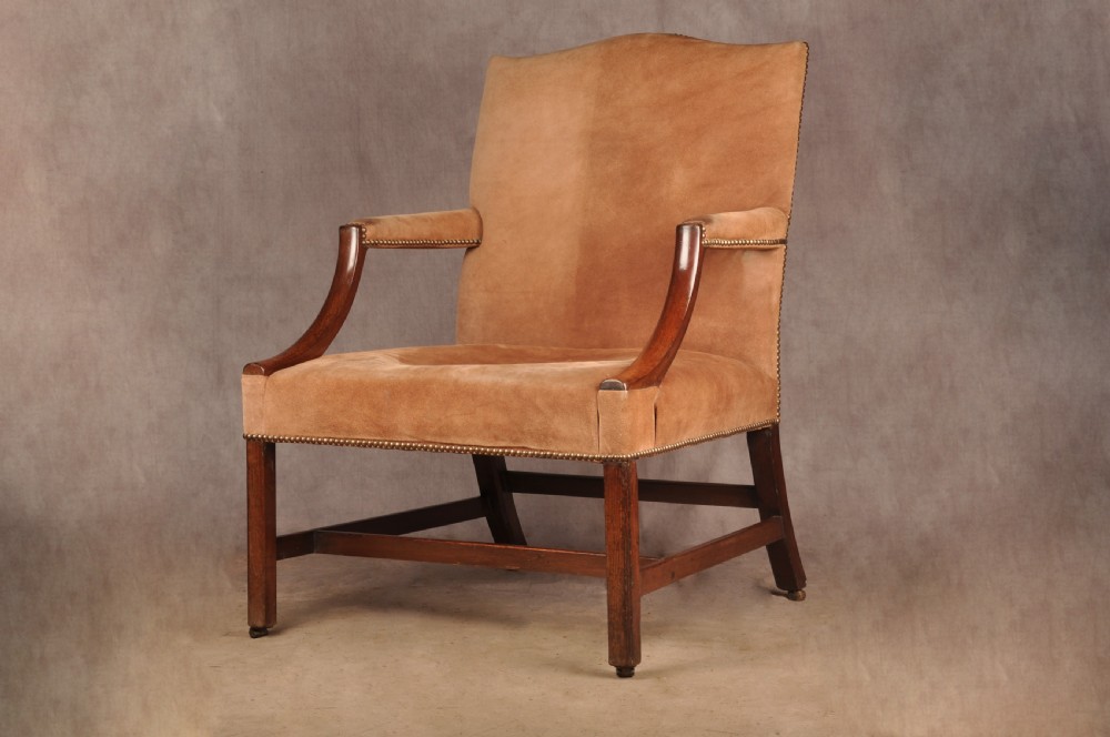 Fine 18th Century Mahogany Gainsborough Library Armchair  View III