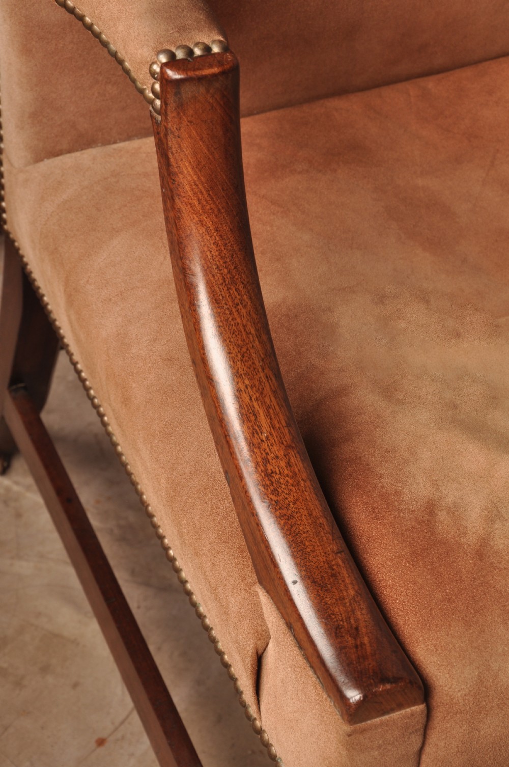 Fine 18th Century Mahogany Gainsborough Library Armchair  View VI