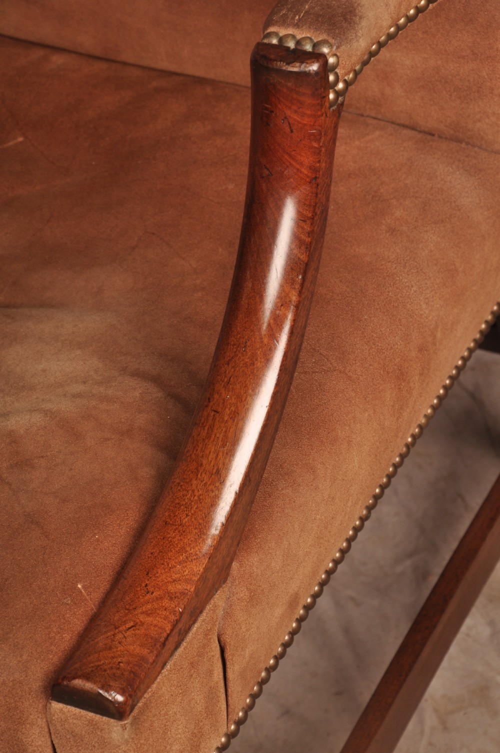 Fine 18th Century Mahogany Gainsborough Library Armchair  View VII