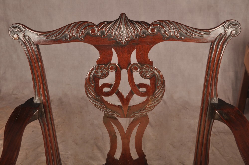 Fine George II Mahogany Armchair View VII