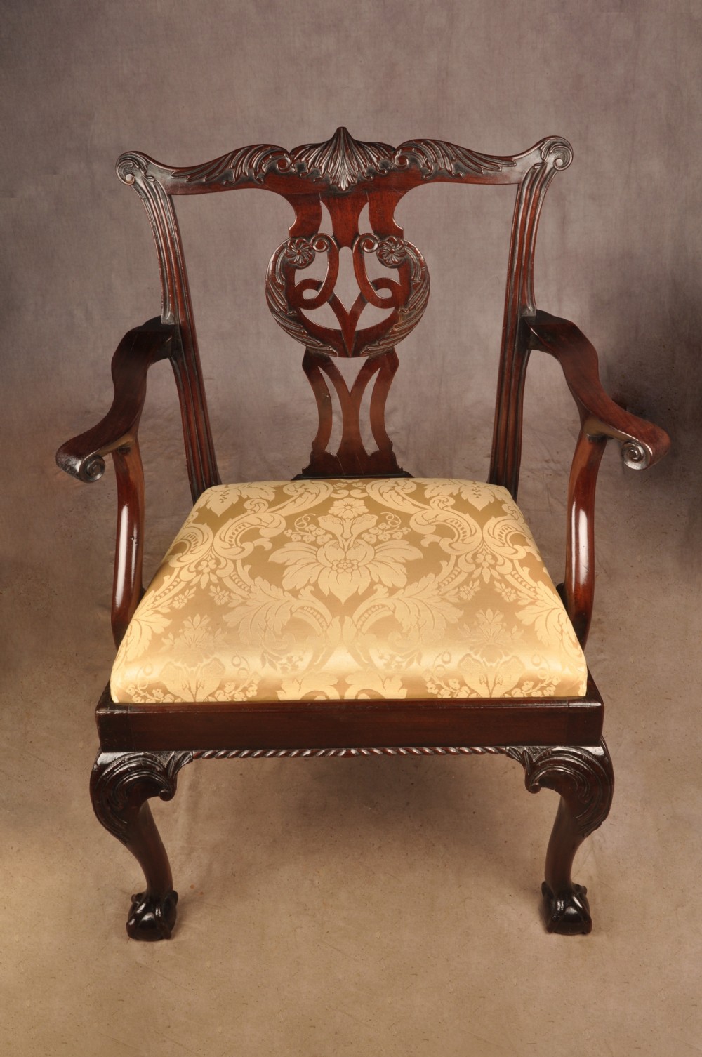 Fine George II Mahogany Armchair View XI