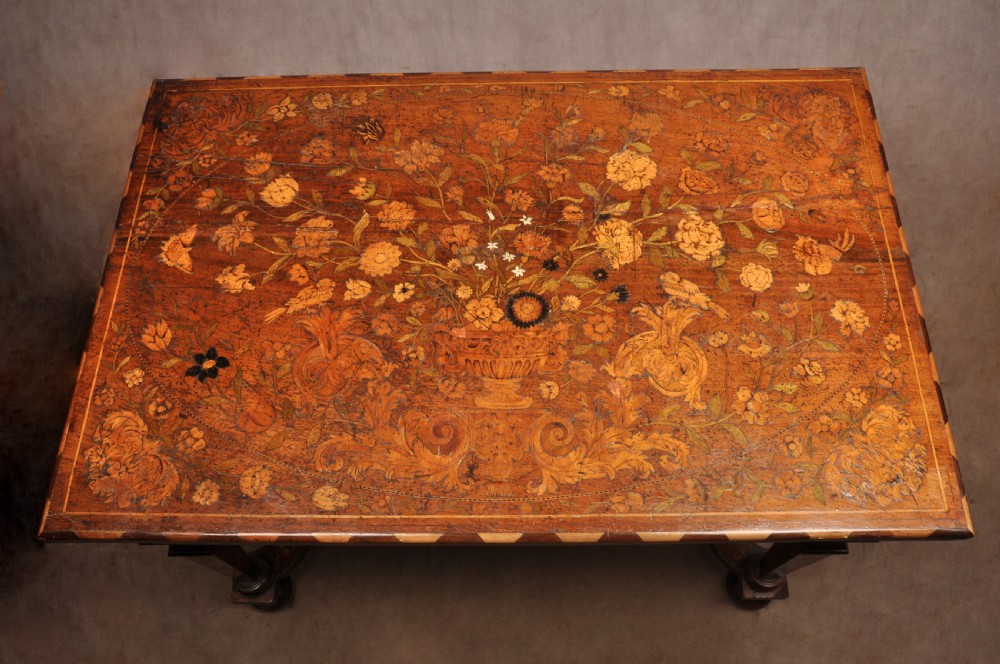 A Magnificent 17th Century Dutch Marquetry Centre Table  View II