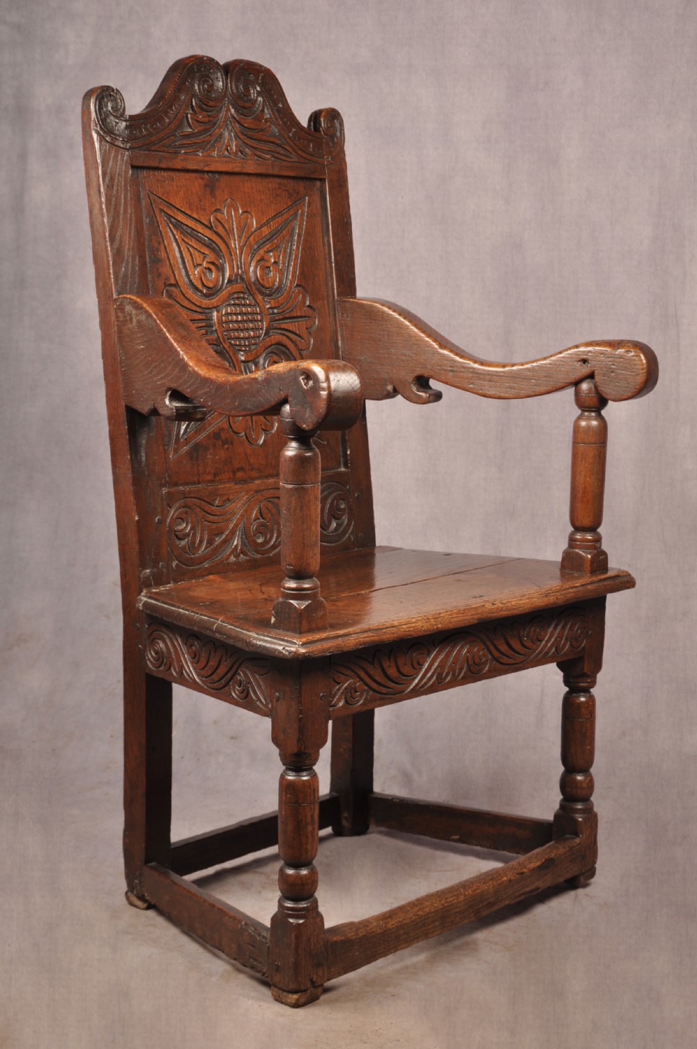 17th Century Oak Wainscot Chair View III