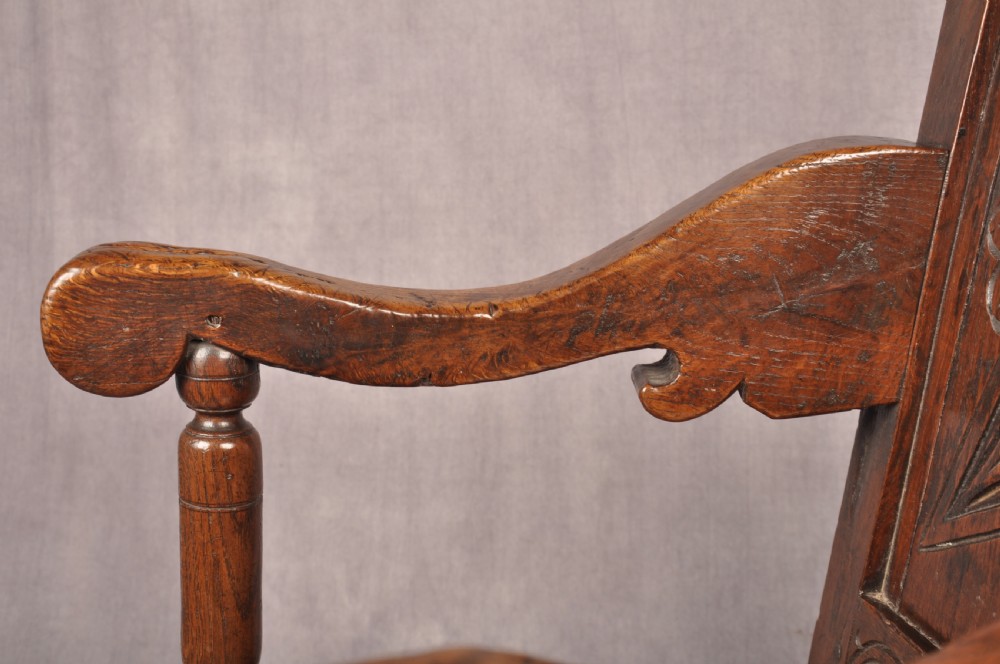 17th Century Oak Wainscot Chair View V