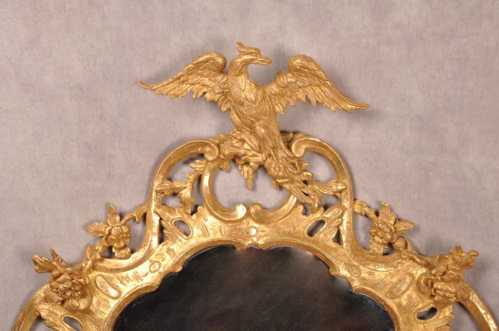 18th Century Chippendale Rococo Giltwood Mirror  View VIII