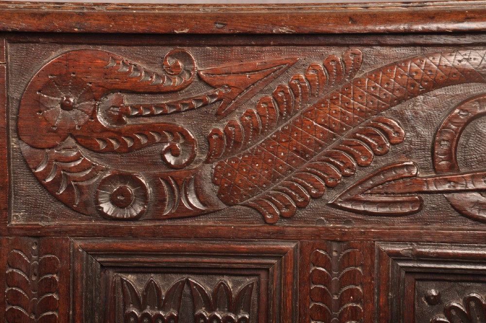 17th Century Oak Lancashire Coffer View III