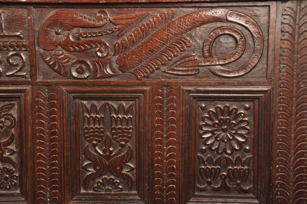 17th Century Oak Lancashire Coffer View VI
