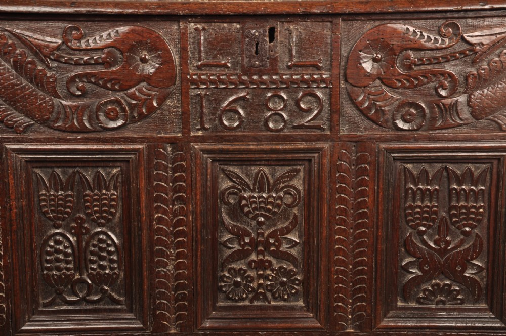 17th Century Oak Lancashire Coffer View VII
