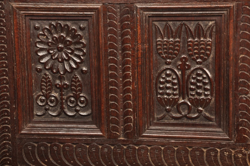 17th Century Oak Lancashire Coffer View IX