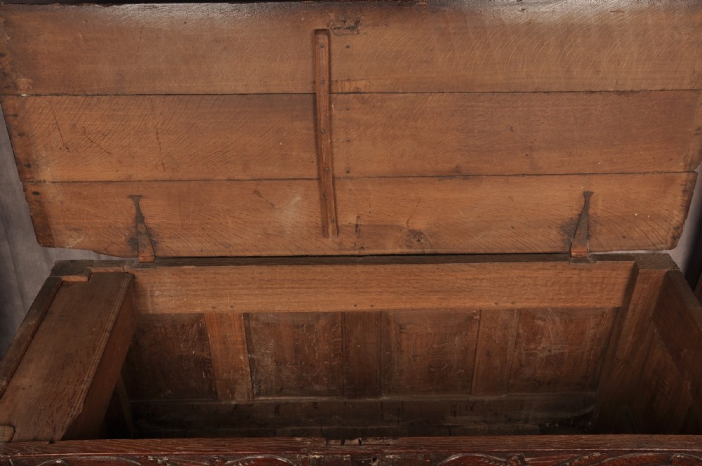 17th Century Oak Lancashire Coffer View XIII