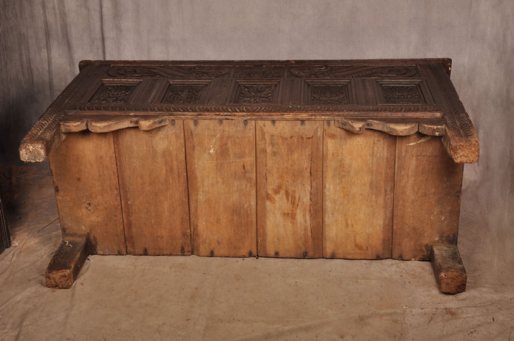 17th Century Oak Lancashire Coffer View XVII
