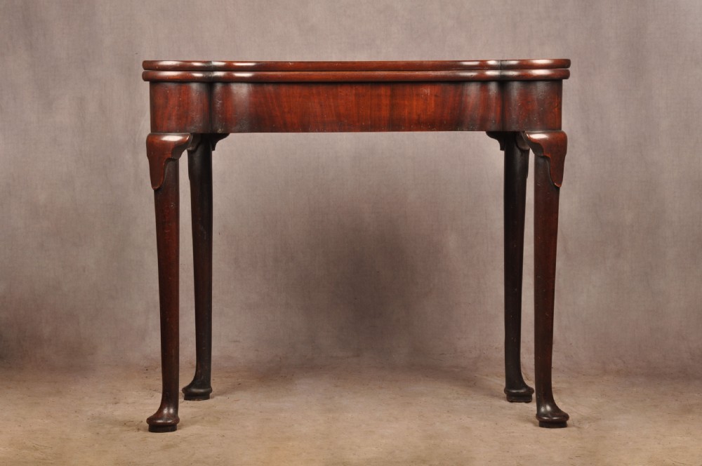 Fine 18th Century Mahogany Concertina Action Card Table View II