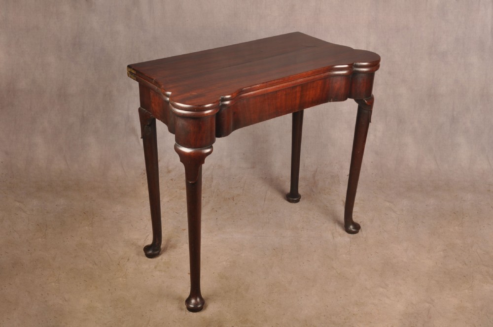 Fine 18th Century Mahogany Concertina Action Card Table View III