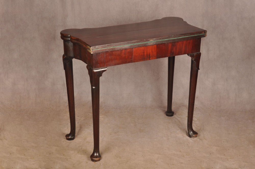 Fine 18th Century Mahogany Concertina Action Card Table View VII