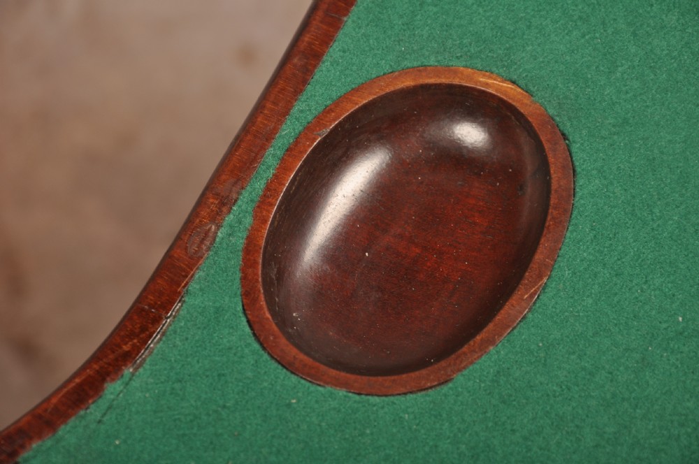 Fine 18th Century Mahogany Concertina Action Card Table View XII