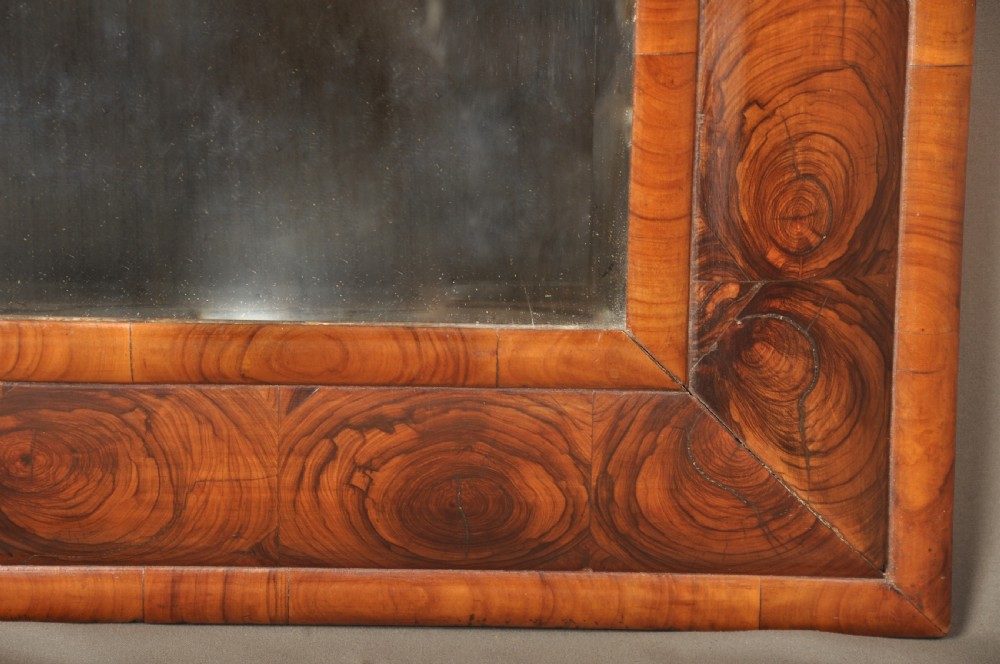 A Rare 17th Century Olive Wood Oyster Mirror View II