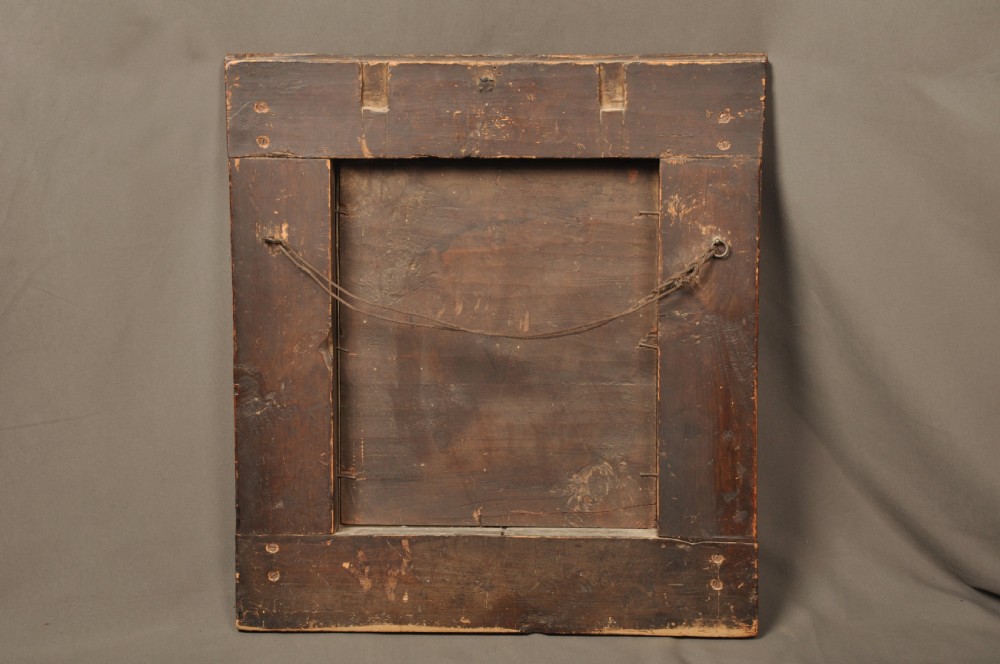 A Rare 17th Century Olive Wood Oyster Mirror View VI