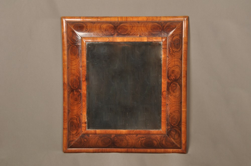 A Rare 17th Century Olive Wood Oyster Mirror View VIII