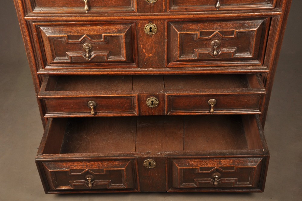 Wonderful 17th Century Oak Chest Of Drawers View III