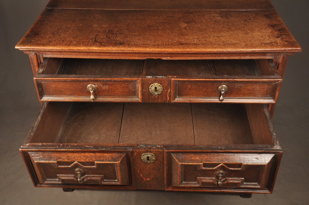 Wonderful 17th Century Oak Chest Of Drawers View IV