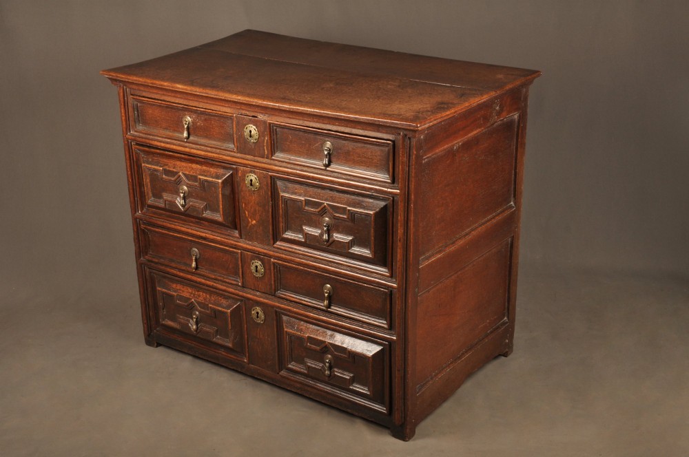 Wonderful 17th Century Oak Chest Of Drawers View IX