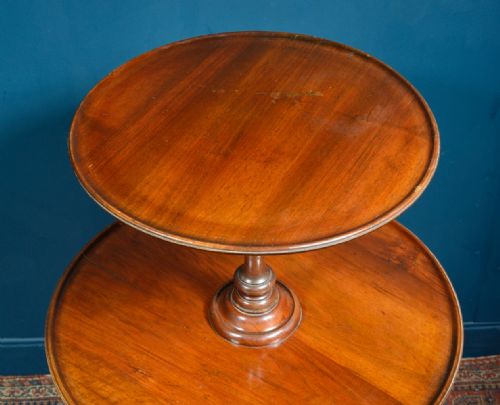 GEORGIAN MAHOGANY TWO TIER DUMB WAITER C1830 - ADDITIONAL PHOTO 4