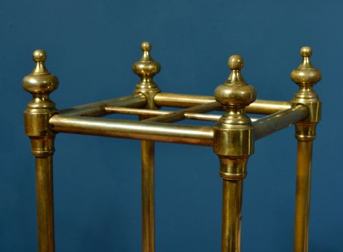 VICTORIAN BRASS AND CAST IRON STICK UMBRELLA STAND - ADDITIONAL PHOTO 3
